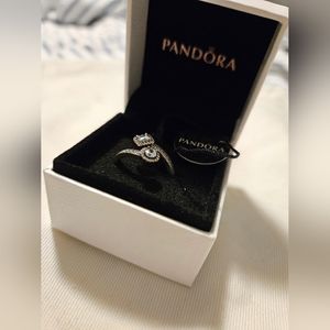 Abstract Elegance Ring, 100% 925 Sterling Silver & Crystal, CZ, Pandora